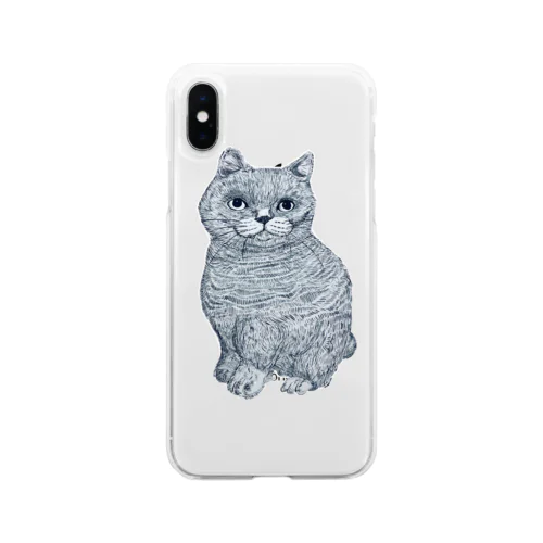 猫さん Soft Clear Smartphone Case