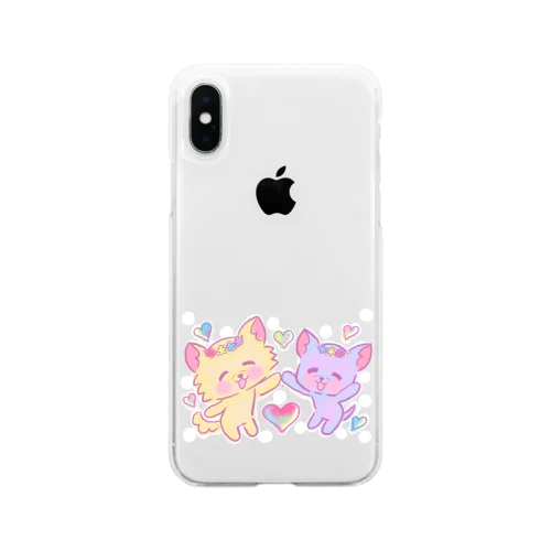 おにぎりチワワ メルヘンチワワ NAMACOLOVE やったね！ Soft Clear Smartphone Case