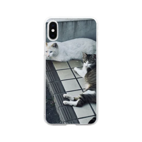 野生の猫 Soft Clear Smartphone Case