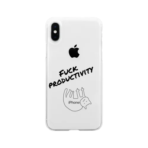 #fuckproductivity Soft Clear Smartphone Case