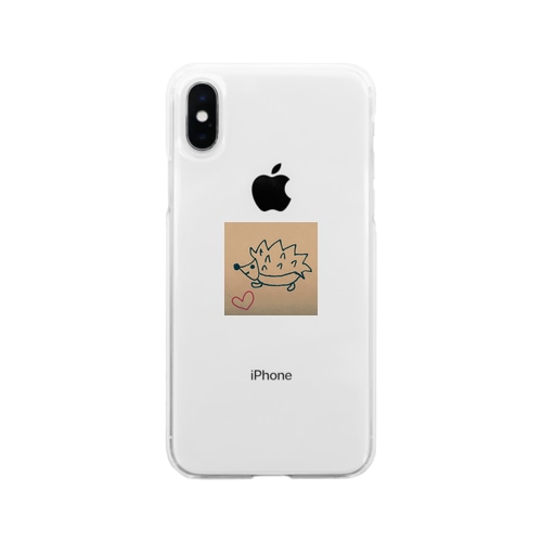 幸せハリネズミ Soft Clear Smartphone Case