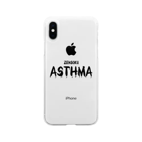 喘息バッジ ASTHMA ソフトクリアスマホケース