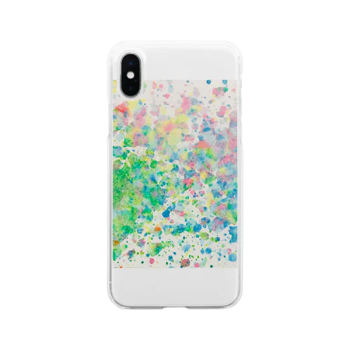 プリズムシリーズ　青緑MIX Soft Clear Smartphone Case