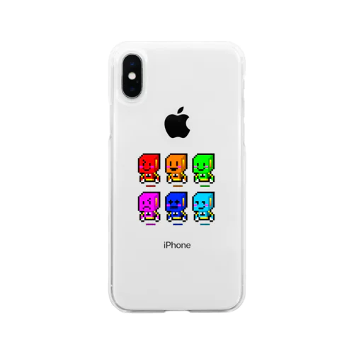 感情の６戦士！（ドット） Soft Clear Smartphone Case