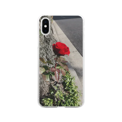 つよく咲く薔薇 Soft Clear Smartphone Case