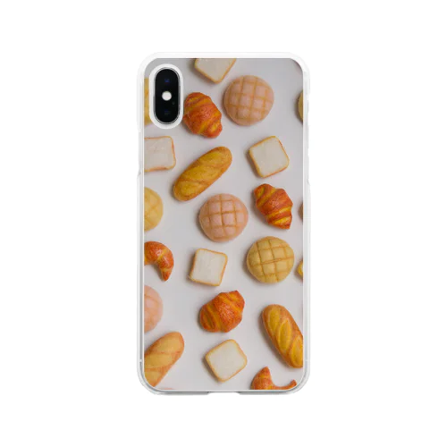 パンまみれケース Soft Clear Smartphone Case