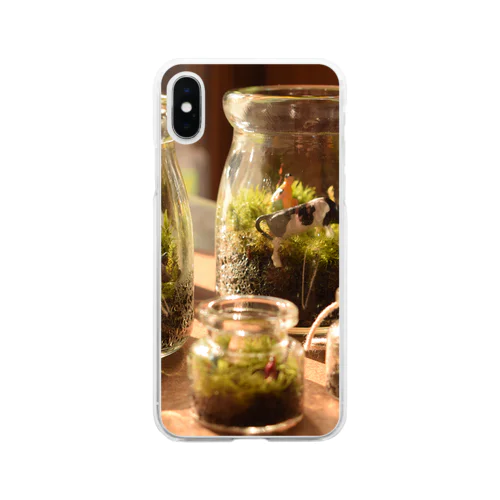 苔テラリウム グッズ Soft Clear Smartphone Case