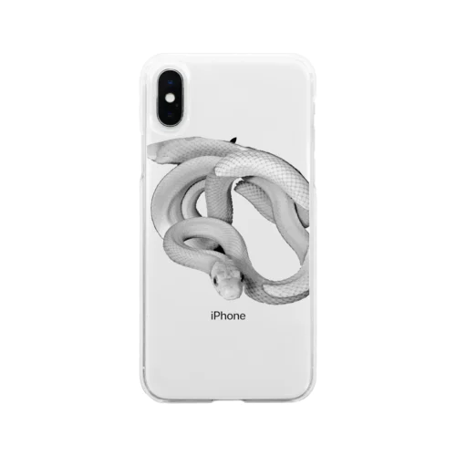 白蛇 透け感 Soft Clear Smartphone Case