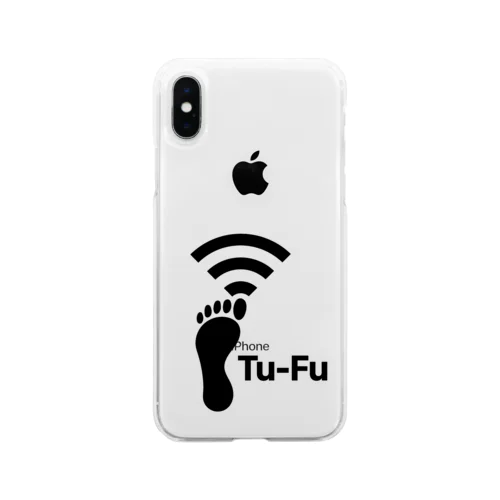 Tu-Fu(痛風)受信中 Soft Clear Smartphone Case