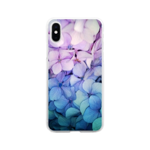紫陽花 Soft Clear Smartphone Case
