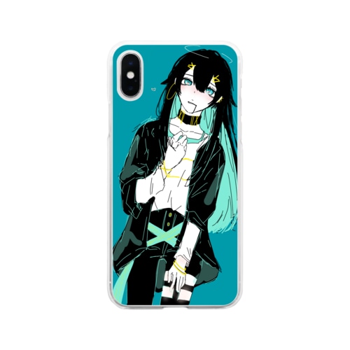 みどりのおんなのこ Soft Clear Smartphone Case