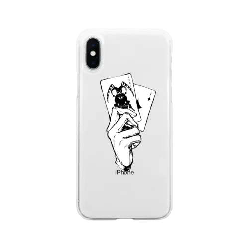 トランプおてて Soft Clear Smartphone Case