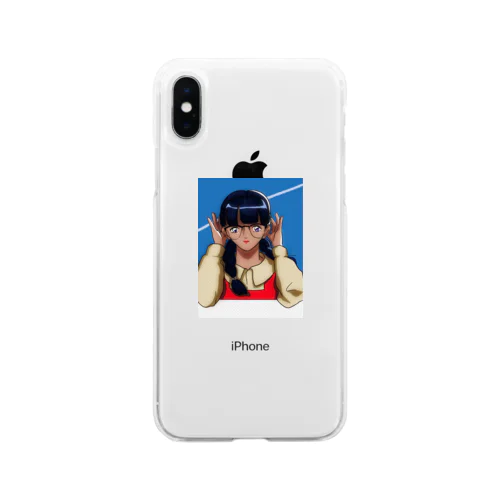 眼鏡の女の子 Soft Clear Smartphone Case