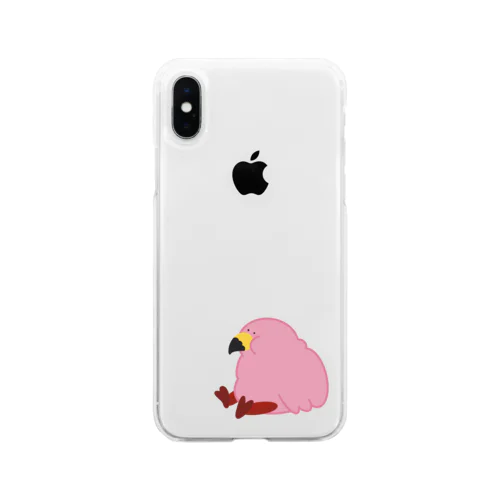 もっとふとりすぎたフラミンゴ Soft Clear Smartphone Case