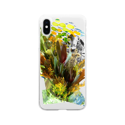 + Fete des fleurs 02《Leucadendron+yellow flowers》 Soft Clear Smartphone Case