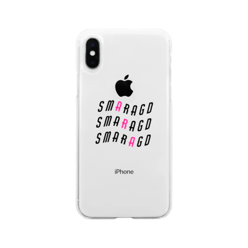 Smaragd neon pink Soft Clear Smartphone Case