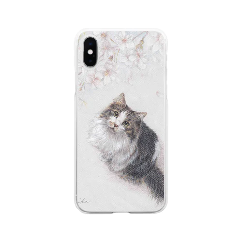 桜の下のそら Soft Clear Smartphone Case