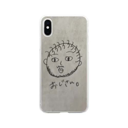 おじさん Soft Clear Smartphone Case