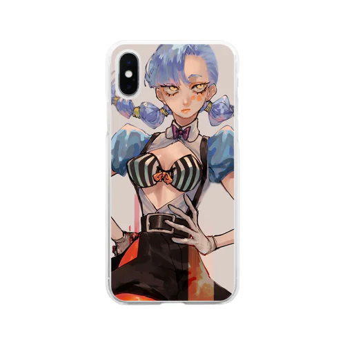 Clown girl Soft Clear Smartphone Case