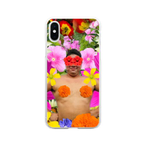 花と変態 Soft Clear Smartphone Case