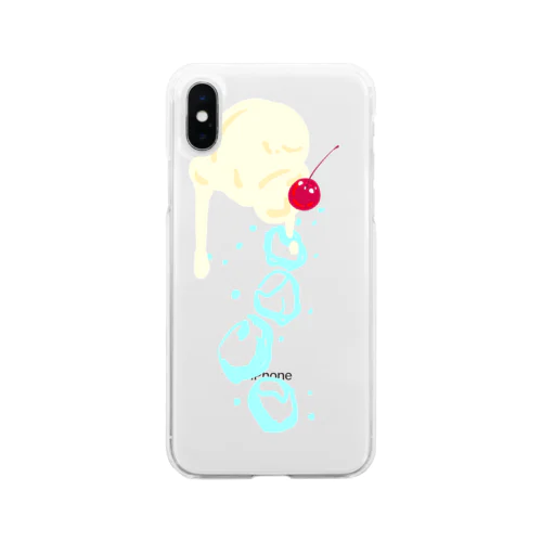 貴方が選ぶクリームソーダフロート Soft Clear Smartphone Case