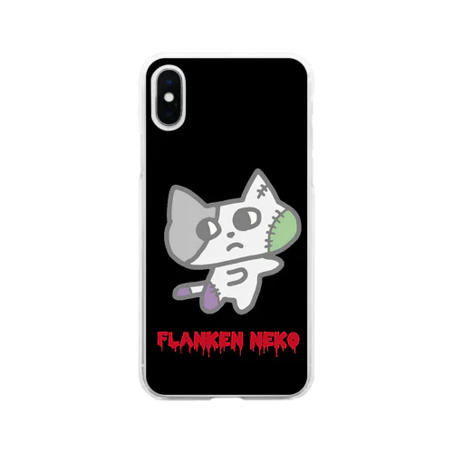 フランケンねこ Soft Clear Smartphone Case