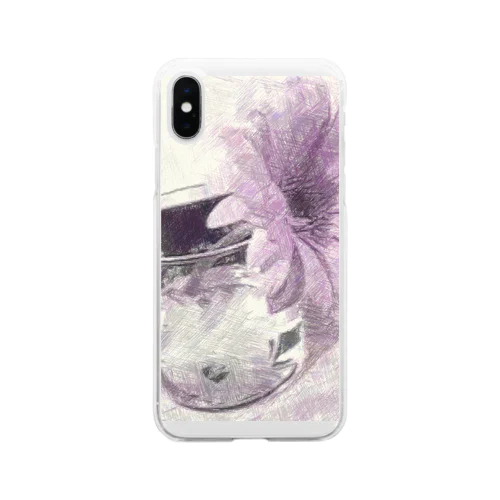 待チ続ケル Soft Clear Smartphone Case