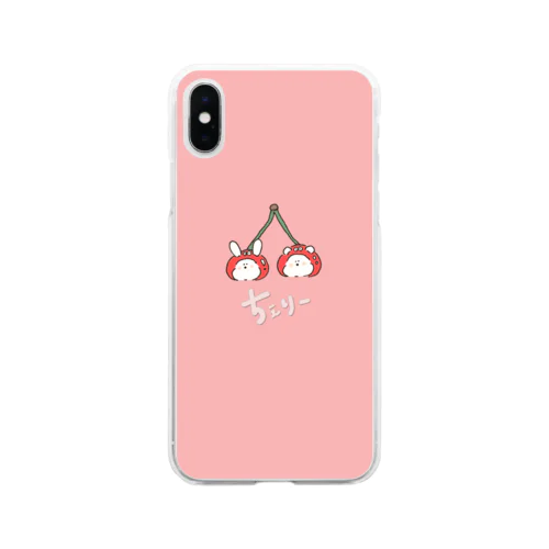 cherry twins Soft Clear Smartphone Case