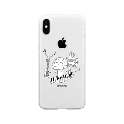 ハイピッチwithきのこになりたい Soft Clear Smartphone Case