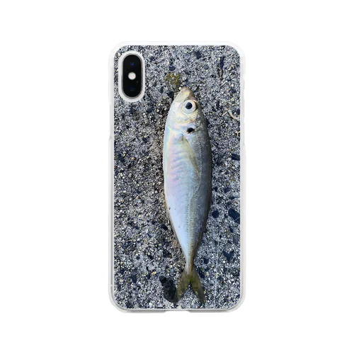 ３月に釣れたアジ Soft Clear Smartphone Case