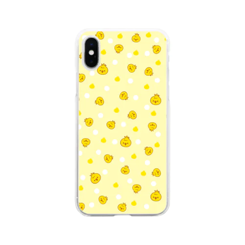 ひよこくんドット春 Soft Clear Smartphone Case