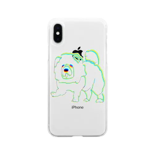 犬チャウチャウ(ちょっと大) Soft Clear Smartphone Case