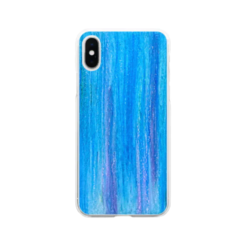 『青い雨』amayadori Soft Clear Smartphone Case