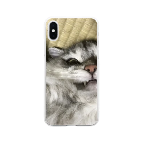 イケメン猫ニャン太郎悪魔手帳スマホケース Soft Clear Smartphone Case