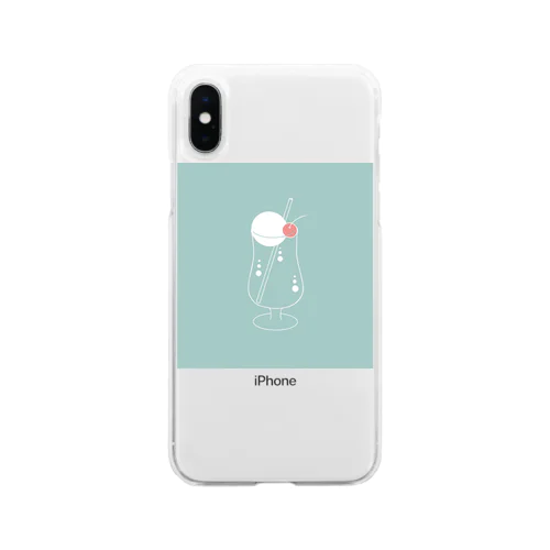 メロンソーダ Soft Clear Smartphone Case