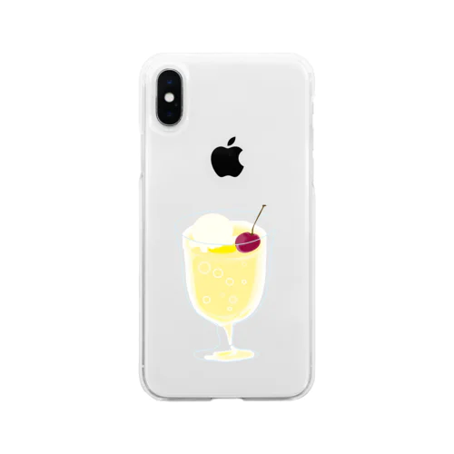 レモンソーダ Soft Clear Smartphone Case