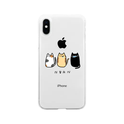 にゃんにゃんにゃん Soft Clear Smartphone Case