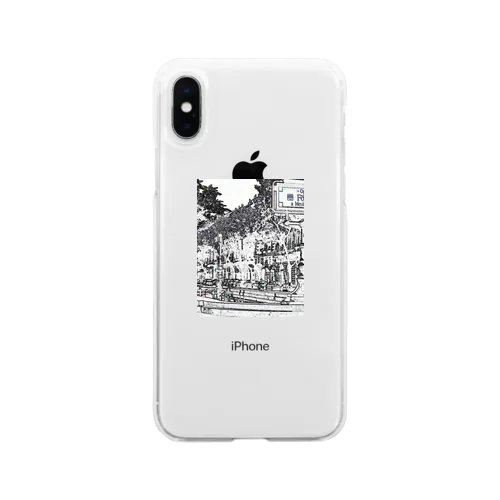 ブダペスト地下鉄　線画 Soft Clear Smartphone Case