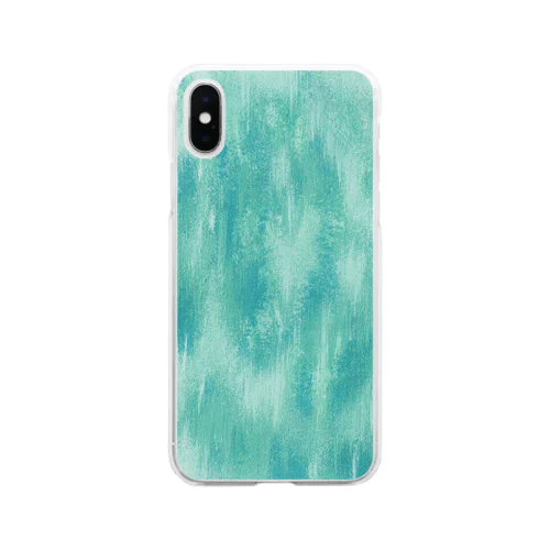 abstract_green Soft Clear Smartphone Case