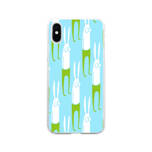 うさぎタイツのポケット Soft Clear Smartphone Case