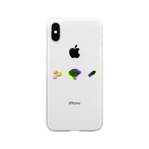 虹色の野菜たち Soft Clear Smartphone Case