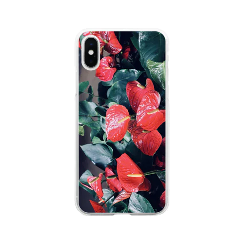 Red Plants Soft Clear Smartphone Case