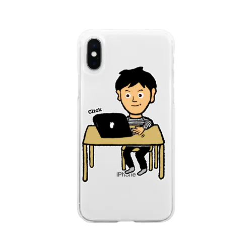 在宅勤務 Soft Clear Smartphone Case