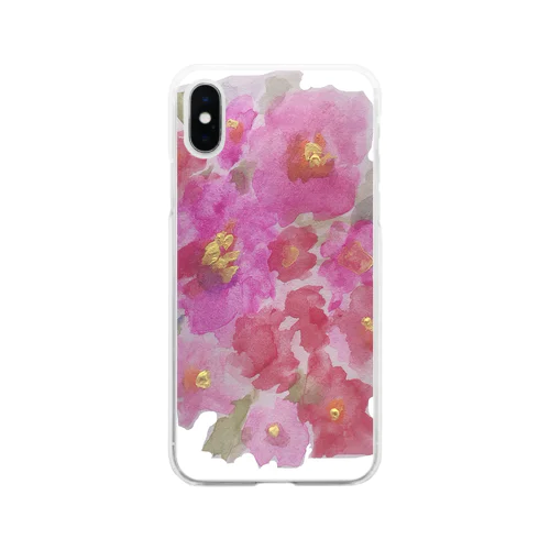 ふんわりふらわー Soft Clear Smartphone Case