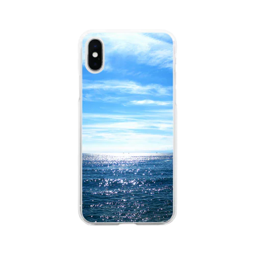 空と海 Soft Clear Smartphone Case