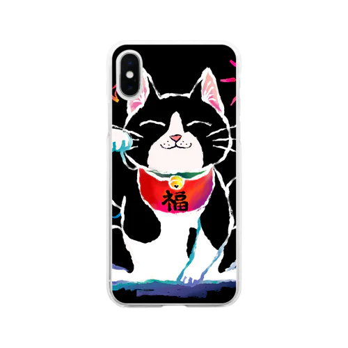 招き猫 Soft Clear Smartphone Case