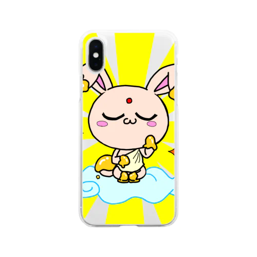 ラビ神様の神対応。 Soft Clear Smartphone Case