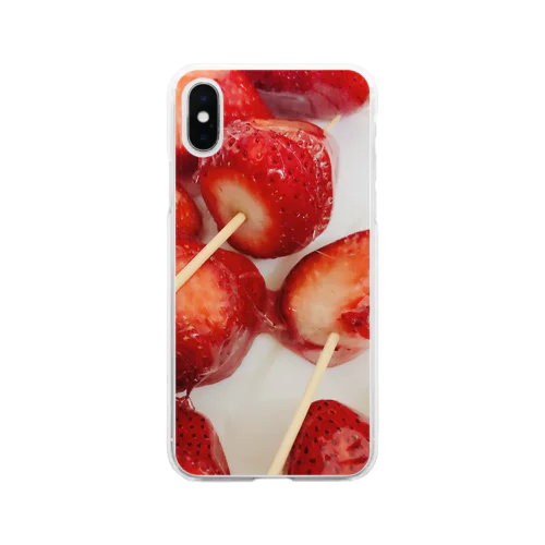 いちご飴 Soft Clear Smartphone Case