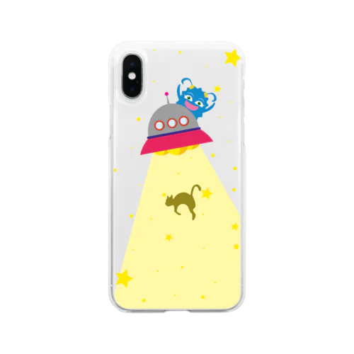 UFOとツインテール宇宙人 Soft Clear Smartphone Case