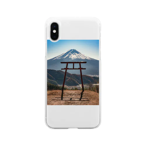 〜富士山のある風景〜 Soft Clear Smartphone Case